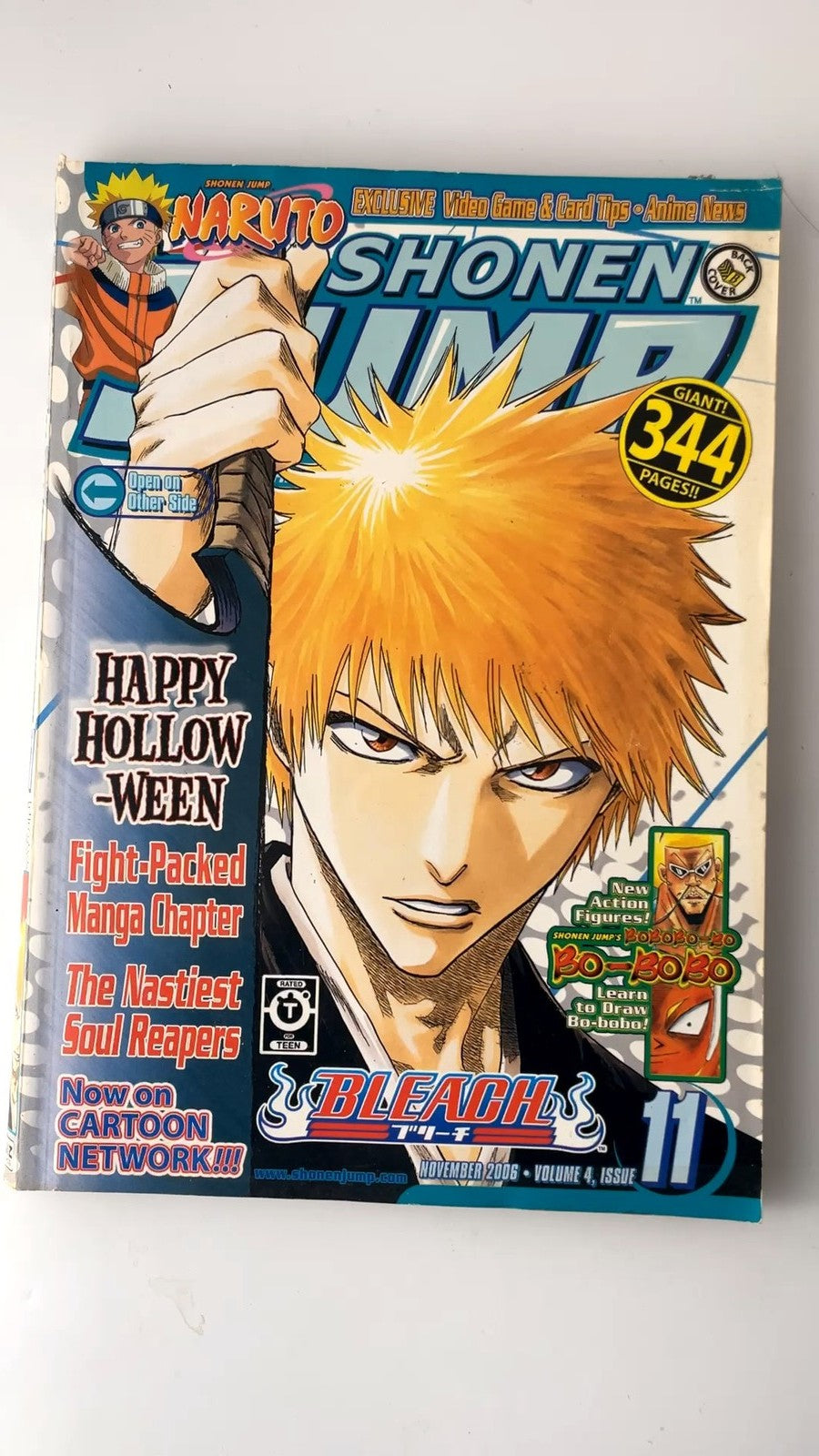 Shonen Jump Vol 4 Issue 11 November 2006 Bleach Naruto Manga NO CARD