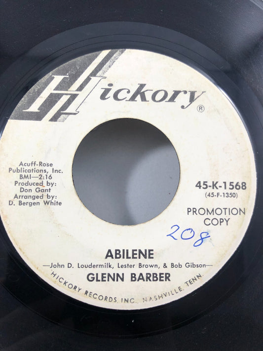 Glenn Barber 45rpm Poison Red Berries - Abilene Promo Copy 45-K-1568
