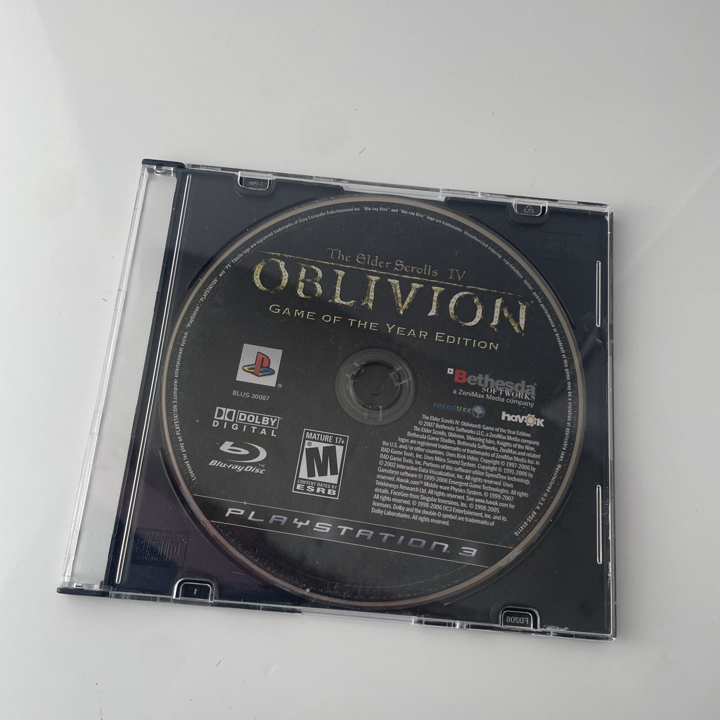 Elder Scrolls lV Oblivion - PS3 - Disc Only VG