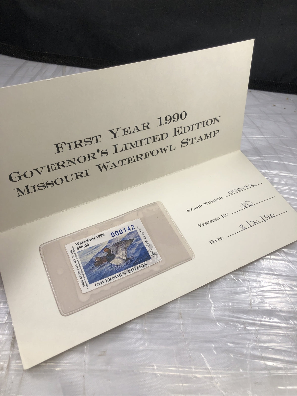 U.S. (MO12G) 1990 Missouri State Governor Edition Duck Stamp Rare First Year