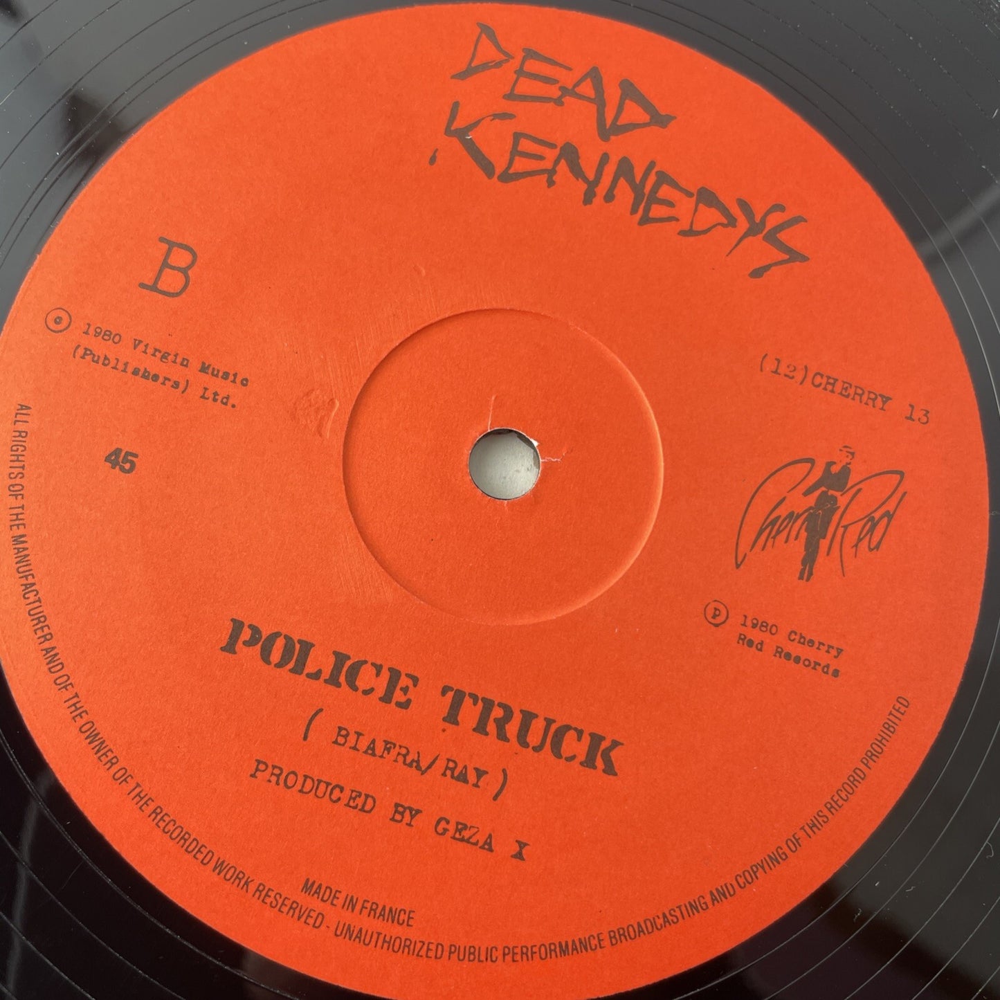 The Dead Kennedys Holiday In Cambodia 12" PC UK Mid 80s Press Cherry Red VINYL