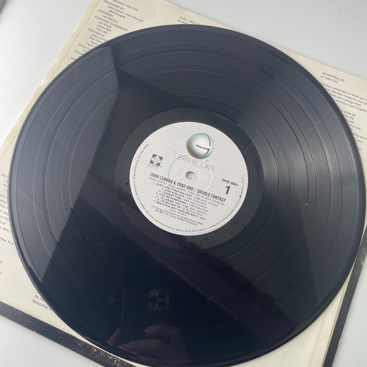 John Lennon & Yoko Ono, DOUBLE FANTASY, LP record, VG, Geffen GHS 2001