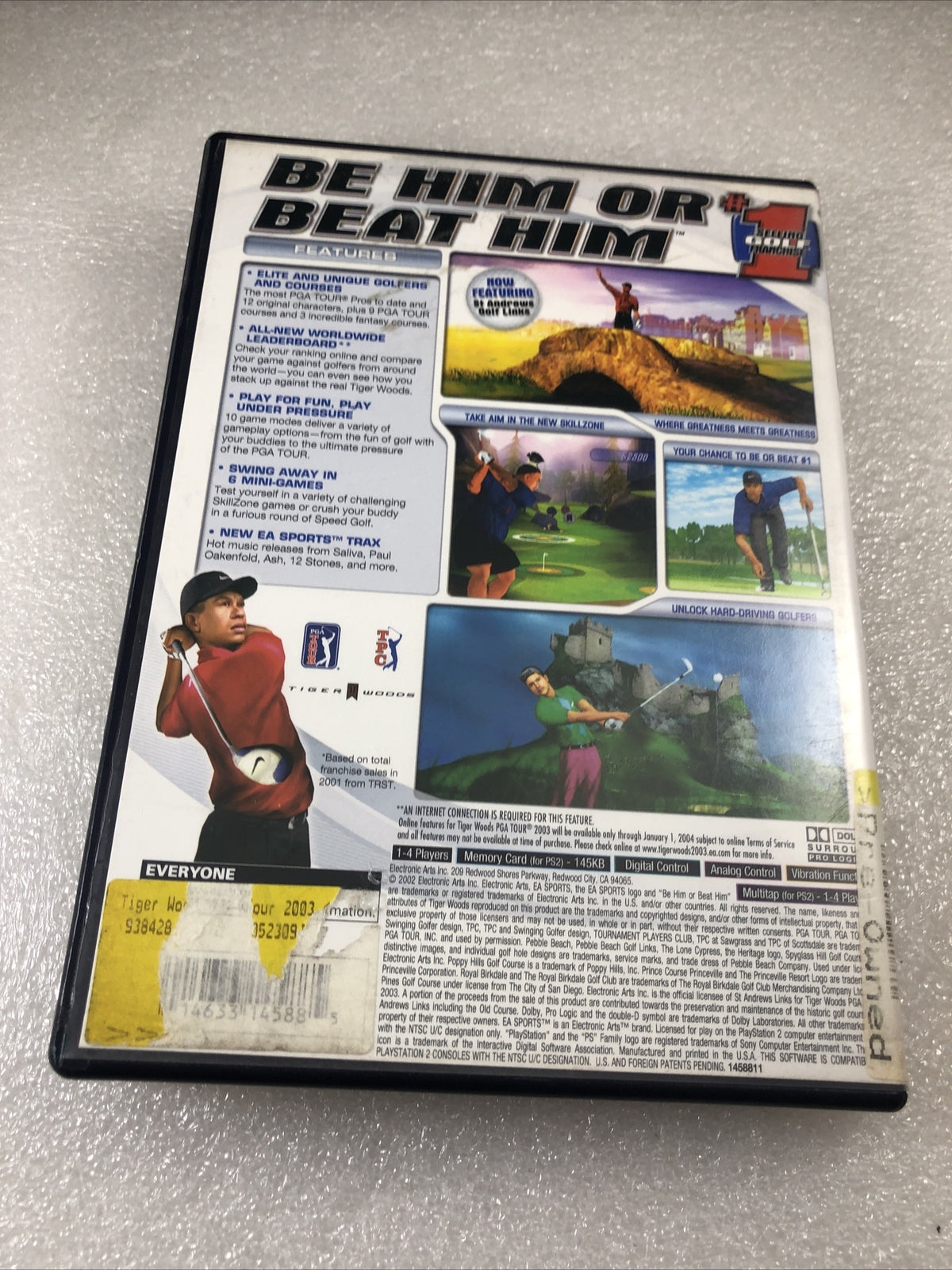 Tiger Woods PGA Tour 2003 for Playstation 2 PS2 Complete Fast Shipping