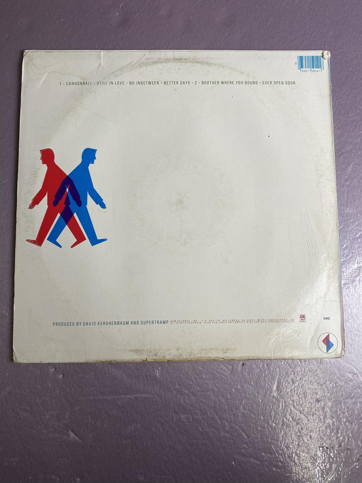 Vintage Supertramp Brother Where You Bound Black Vinyl LP 1985 A&M Prog Rock Pop