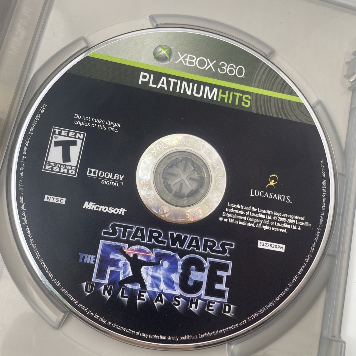 Star Wars: The Force Unleashed (Xbox 360, 2008) Tested Working **No Manual**