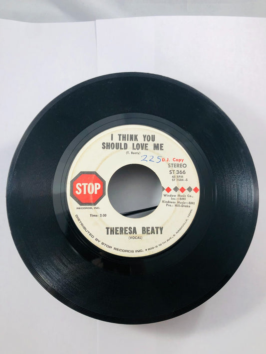 THERESA BEATY I THINK YOU SHOULD LOVE ME PROMO COPY Rare vintage DJ record singl