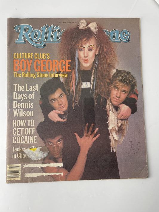 Vintage 1984 Rolling Stone Magazine Issue 423 Boy George Dennis Wilson June 7