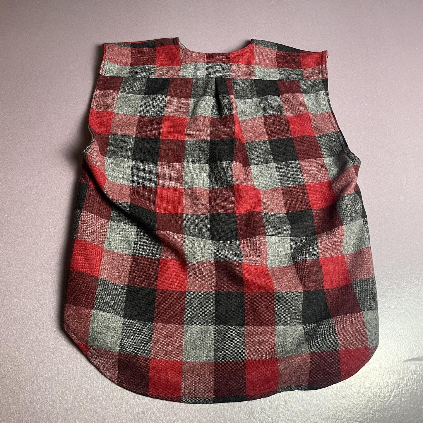 Plaid Sleeveless Button Back Shirt Womens Medium Buffalo Check Blouse Top