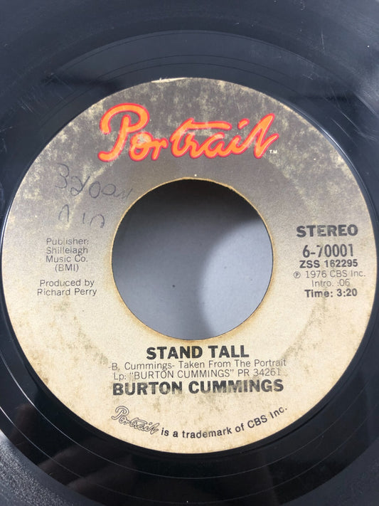 Burton Cummings (Guess Who) – Stand Tall 1976 Portrait Pop Rock G SEE PICS