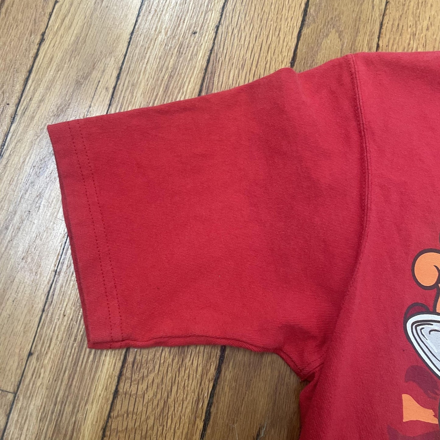 Champion Shirt Mens Small Red Space Planets Saturn Graphic Tee Vintage Style
