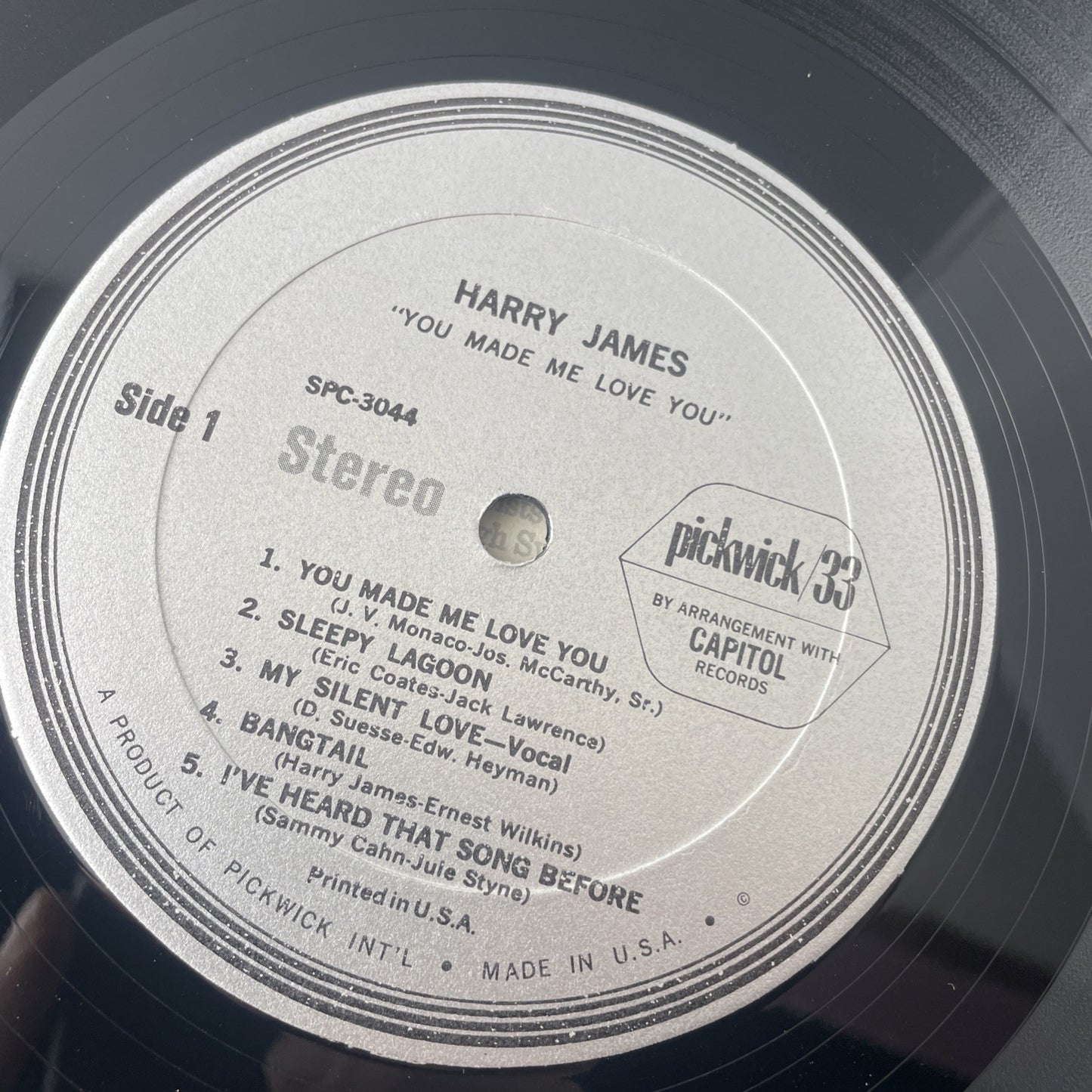 HARRY JAMES YOU MADE ME LOVE YOU (VG+) SPC-3044 LP VINYL RECORD