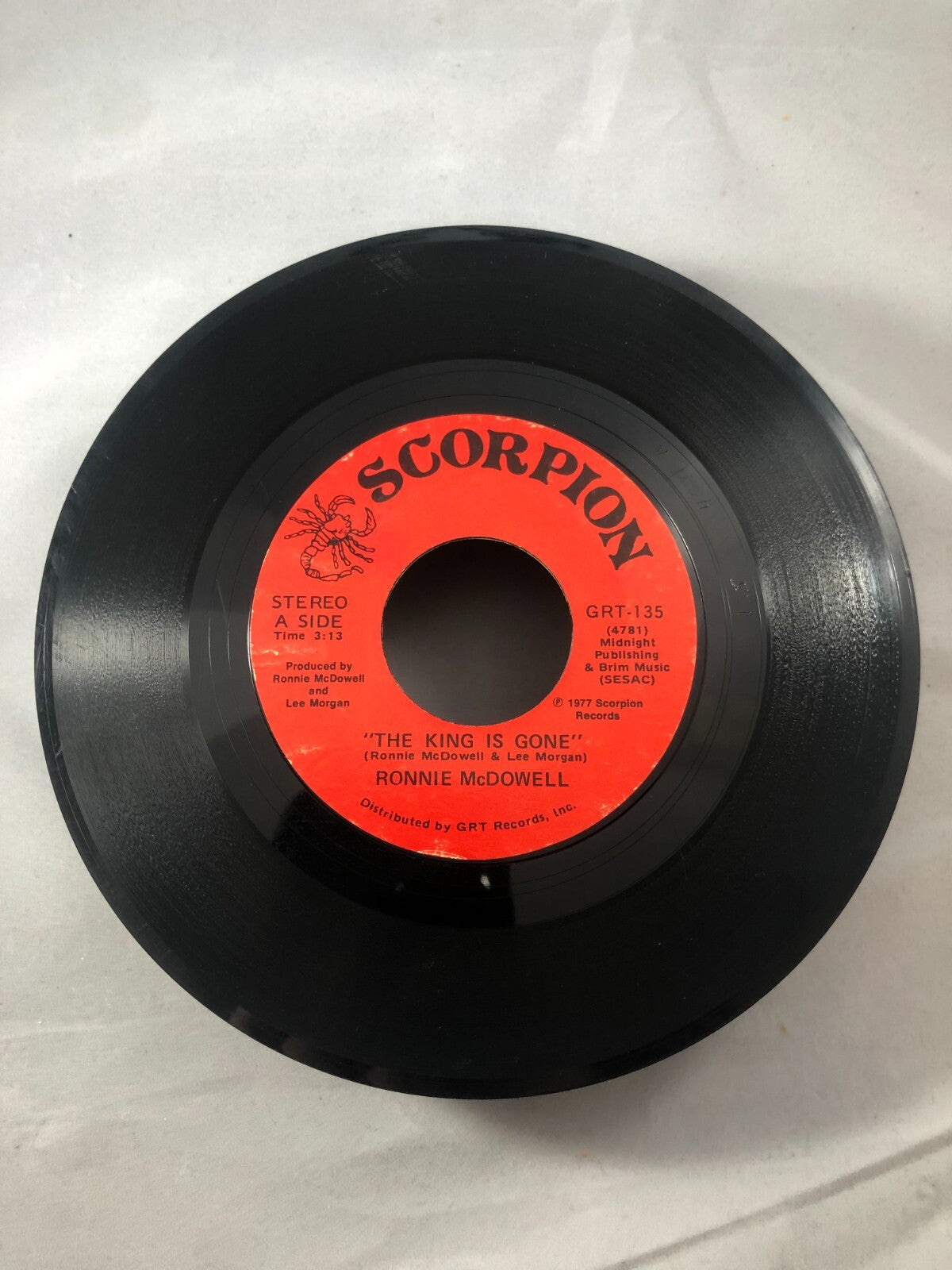 1977 G+ Ronnie McDowell-King Is Gone/Walking Through Georgia In The Rain45