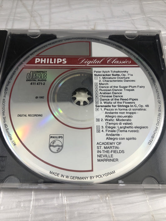 TCHAIKOVSKY Piano Nutcracker Suite Serenade Strings PHILIPS CD SOLID SILVER 1989