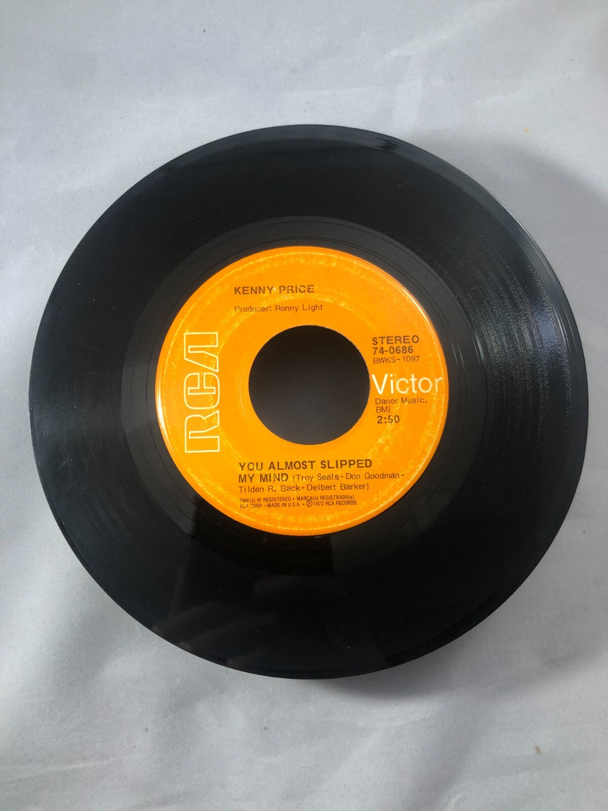 Country 45 Kenny Price - Destination Anywhere / You Almost Slipped My G+