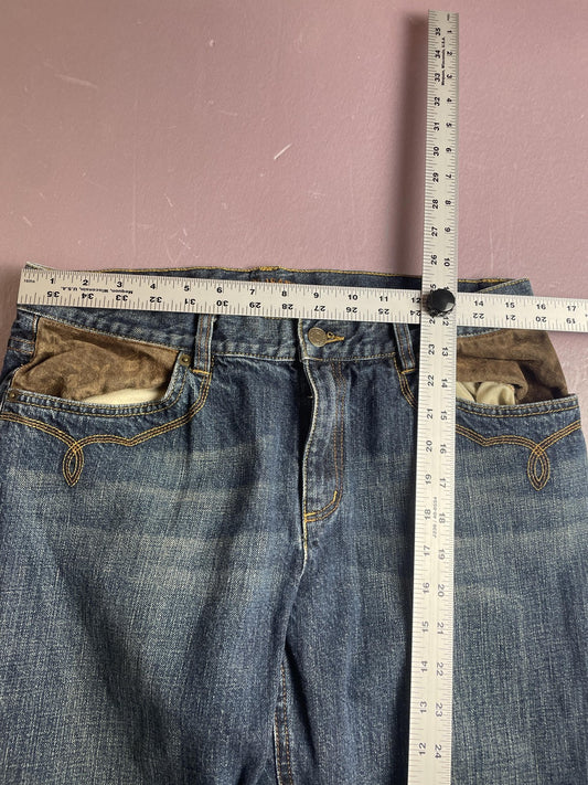 Lauren Jeans Co Jeans Womens 12 Blue Mid Rise Bootcut 100% Cotton Denim Casual