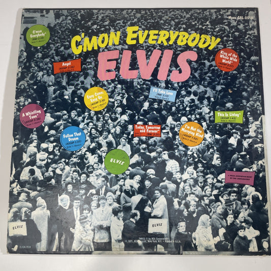 Elvis Presley C'mon Everybody Vinyl LP RCA Camden CAL-2518 1971 MONO Read! Warp