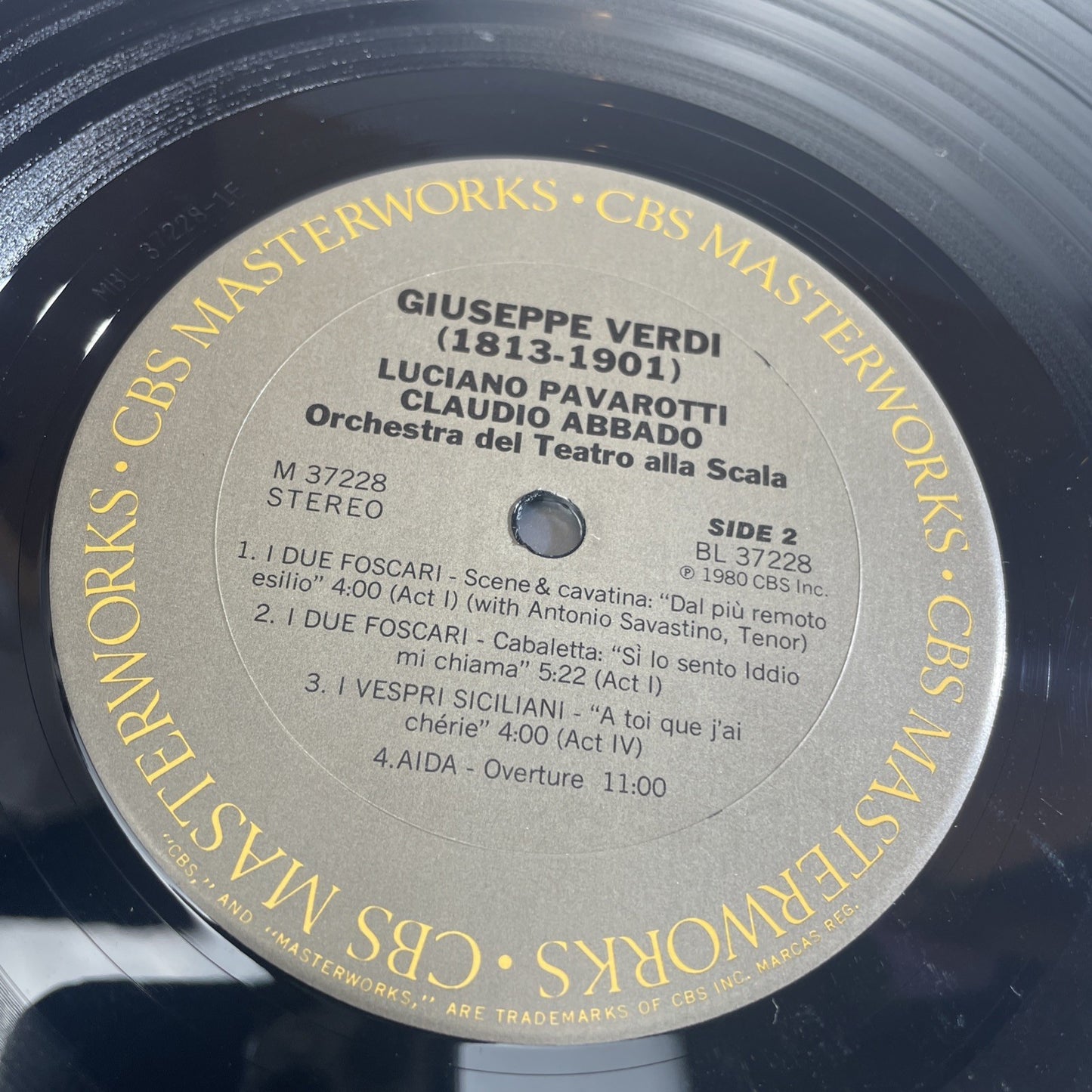 Pavarotti Premiers Claudio Abbado Verdi Arias Vinyl LP 1980 Classical Gatefold
