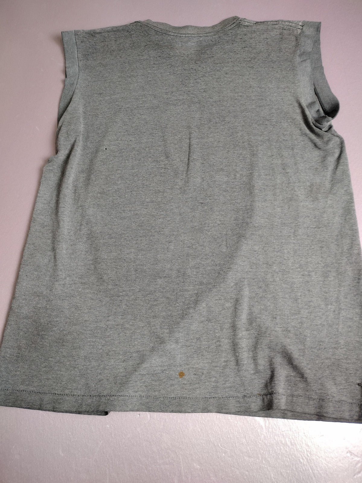 Vintage Harley Davidson Shirt Mens Large Gray Eagle Flag Cutoff Motorcycle 90s