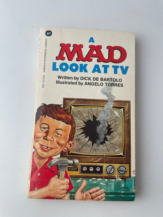 A Mad Look at TV Dick De Bartolo 1974 First Printing Humor Warner