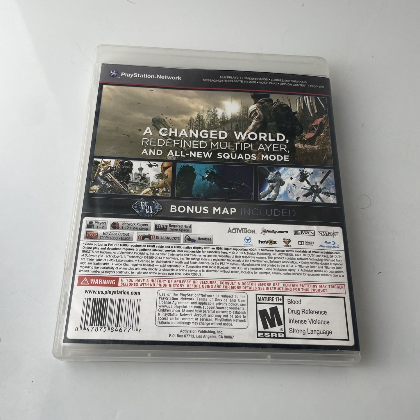 Call of Duty: Ghosts (Sony PlayStation 3, 2013) PS3 Complete and Tested