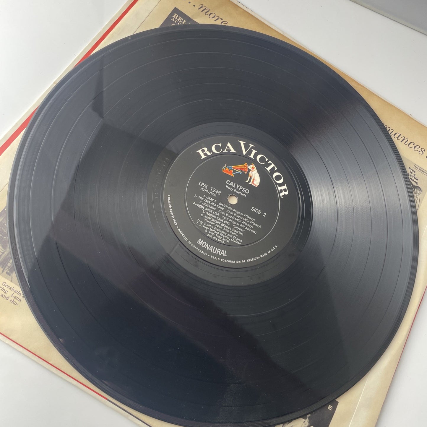 Harry Belafonte Calypso 1956 RCA Victor LPM-1248 Mono Vinyl is VG