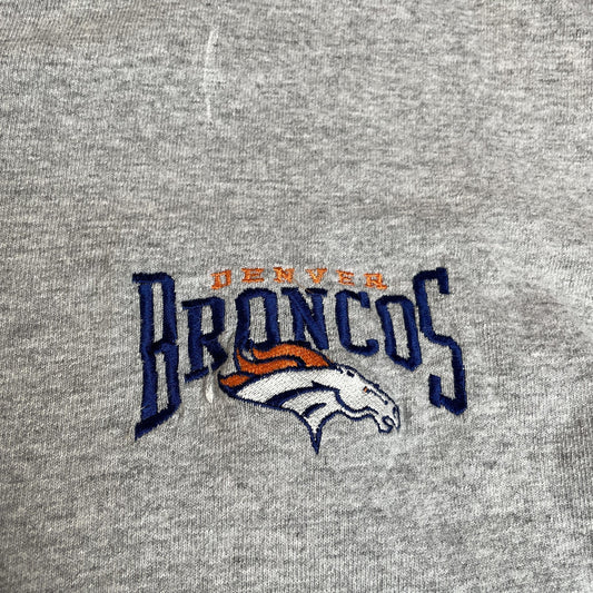 Vintage Denver Broncos Shirt Mens Large Gray NFL Football Starter Made USA 90s
