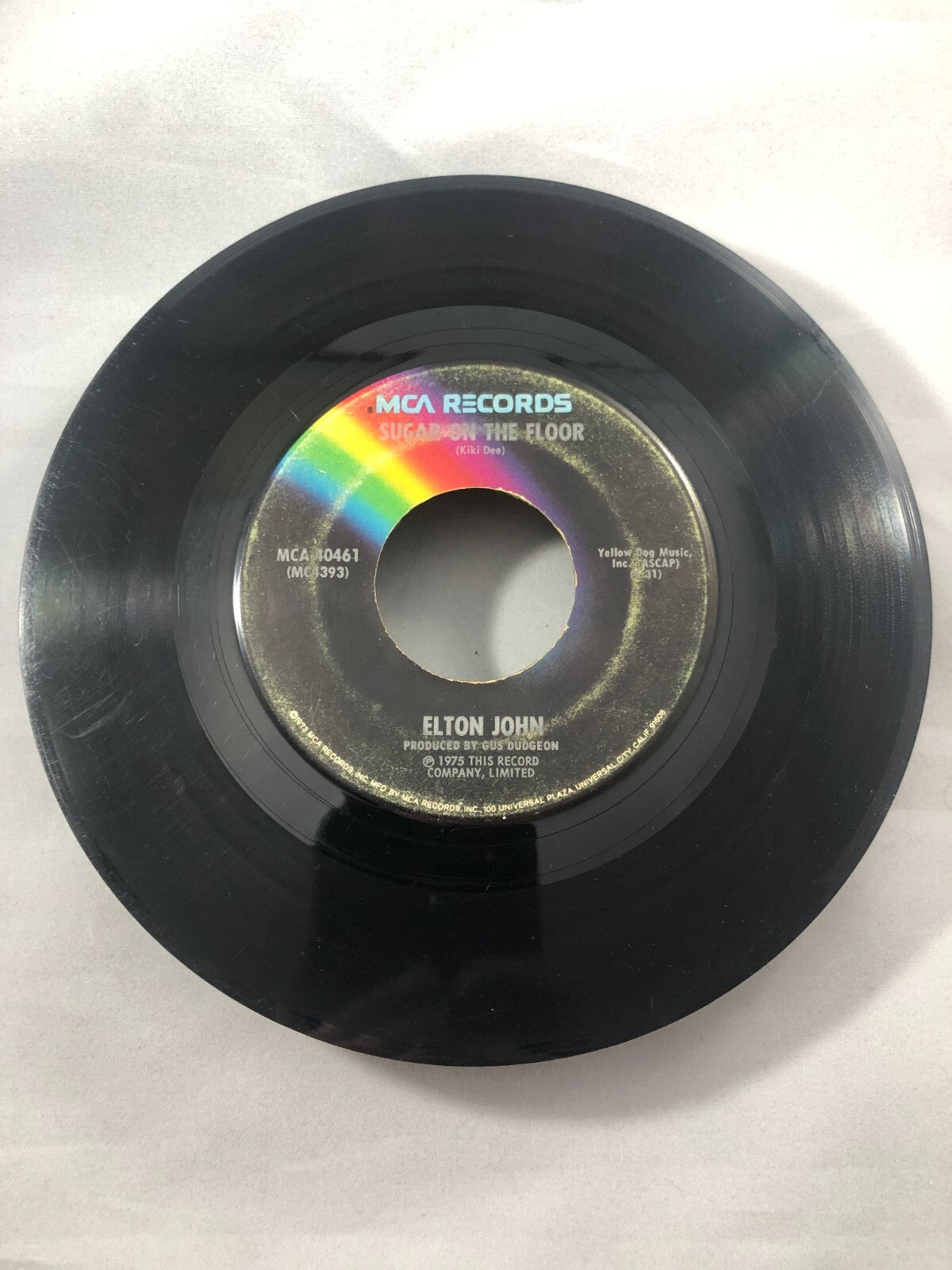 Elton John Island Girl / Sugar On The Floor 45 1975 MCA 40461 G+