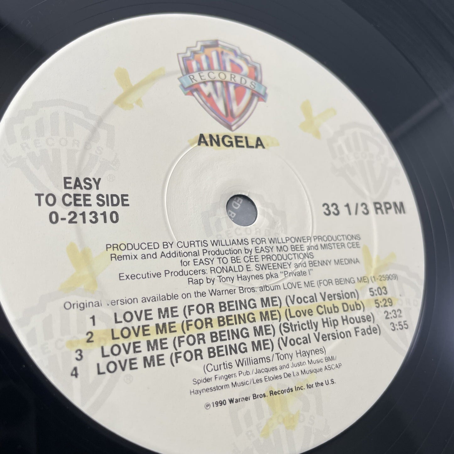 Angela Love Me For Being Me PROMO SINGLE Vinyl Record Album