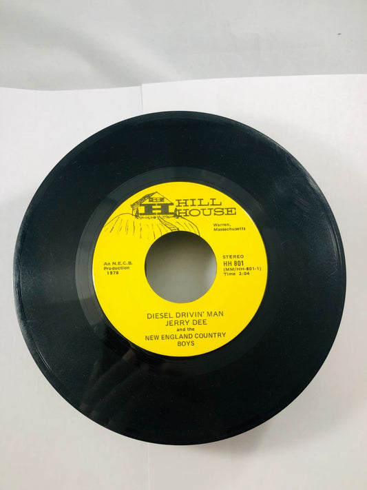 1970s 45 vinyl record Country Diesel Drivin Man Jerry Dee Hill House Rare! VTG