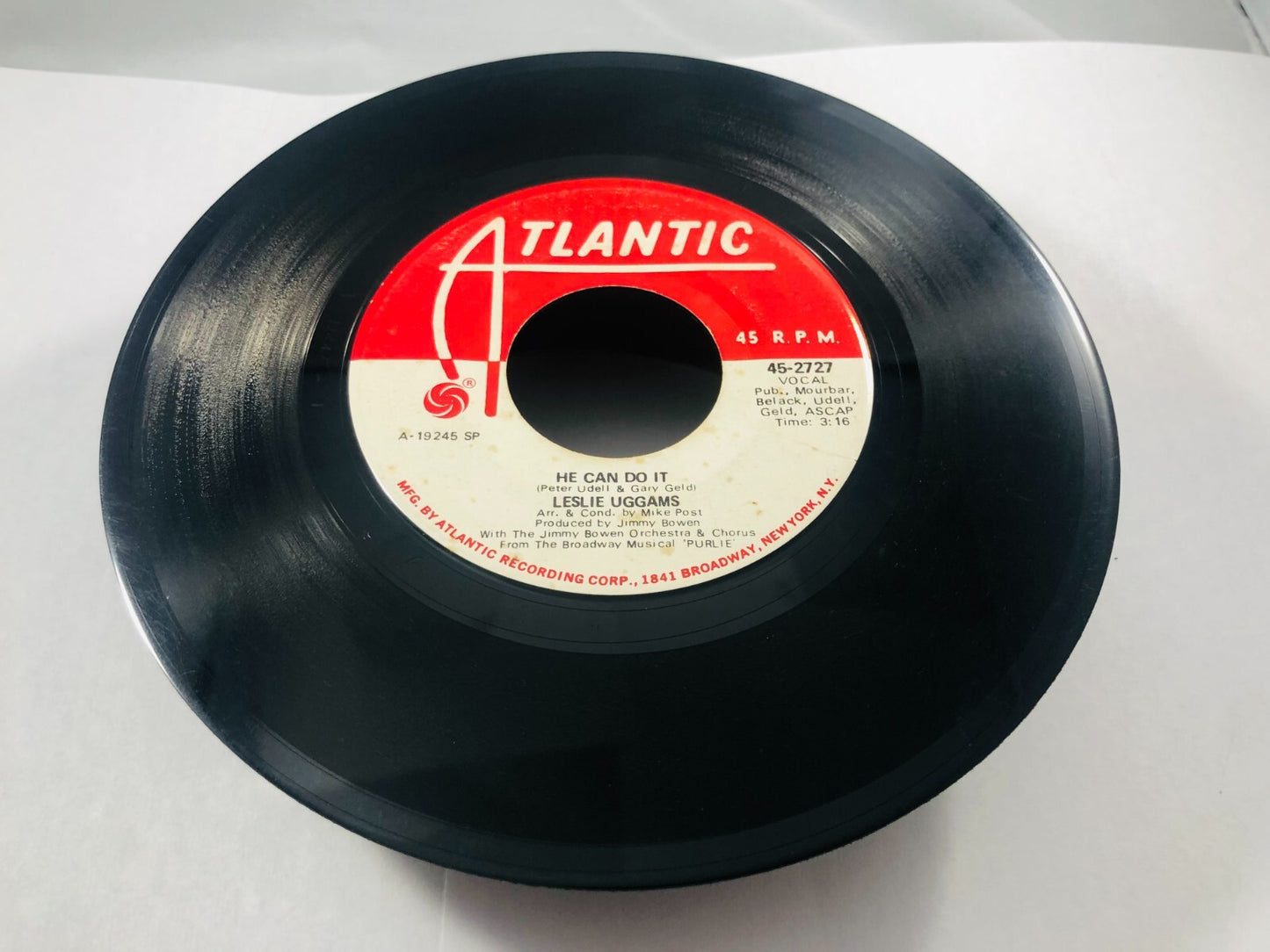 Soul Promo 45 Leslie Uggams - Walk Him Up The Stairs / He Can Do It On Atlantic