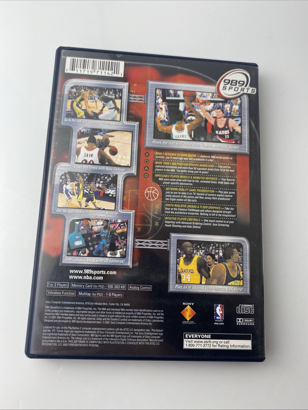 NBA ShootOut 2001 (PS2 PlayStation 2) Very Good Condition Tested