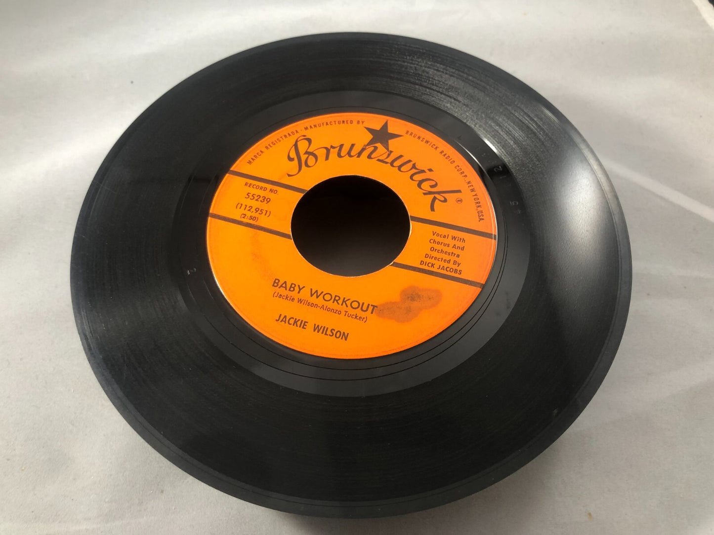 Jackie Wilson 45 RPM Brunswick Baby Workout I’m Going Crazy 1963 G+