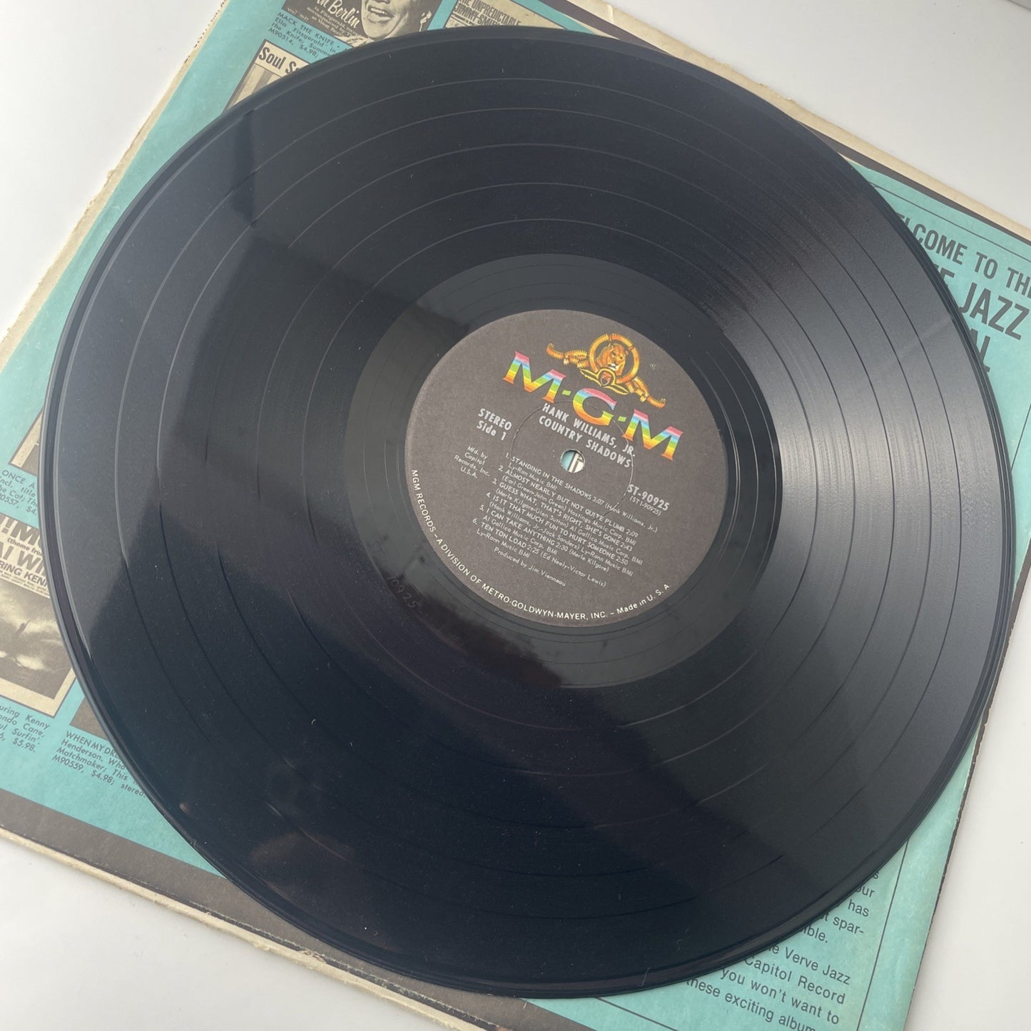 HANK WILLIAMS, JR. COUNTRY SHADOWS MGM RECORDS SE-4391 1966 VG+