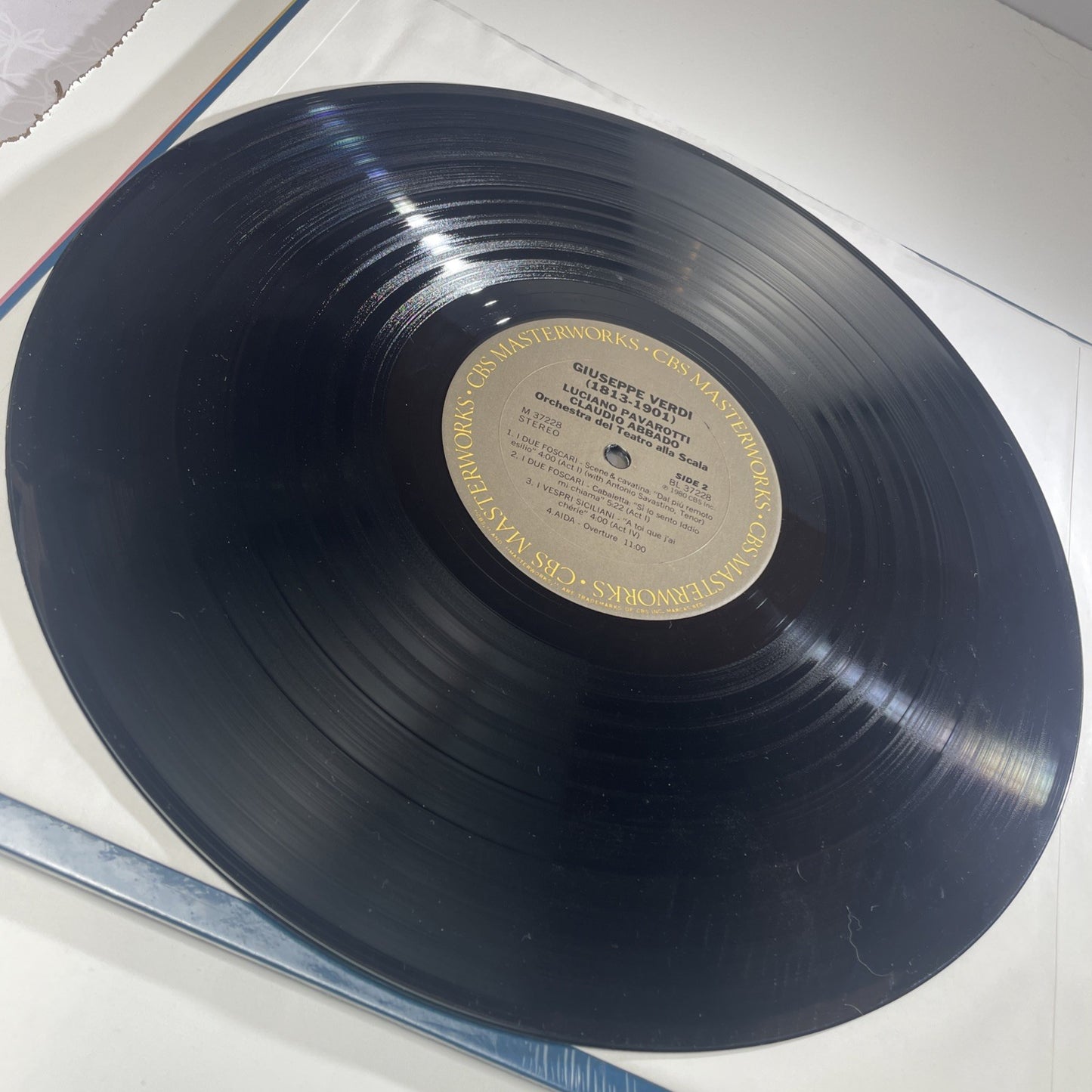Pavarotti Premiers Claudio Abbado Verdi Arias Vinyl LP 1980 Classical Gatefold