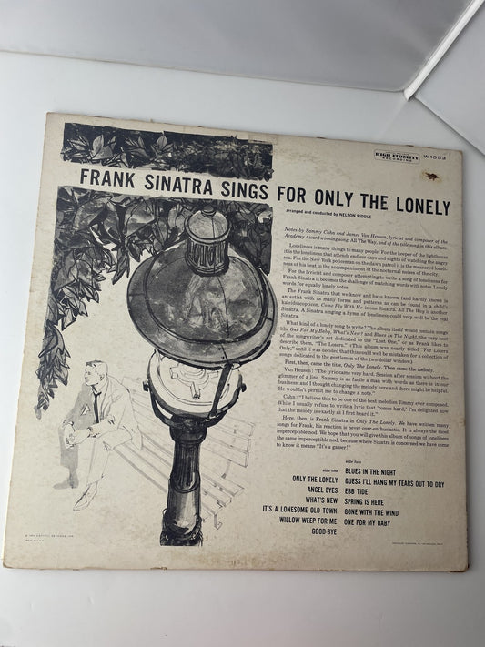 Vintage Frank Sinatra Vinyl Record Only The Lonely 1958 Jazz Pop Capitol W-1053