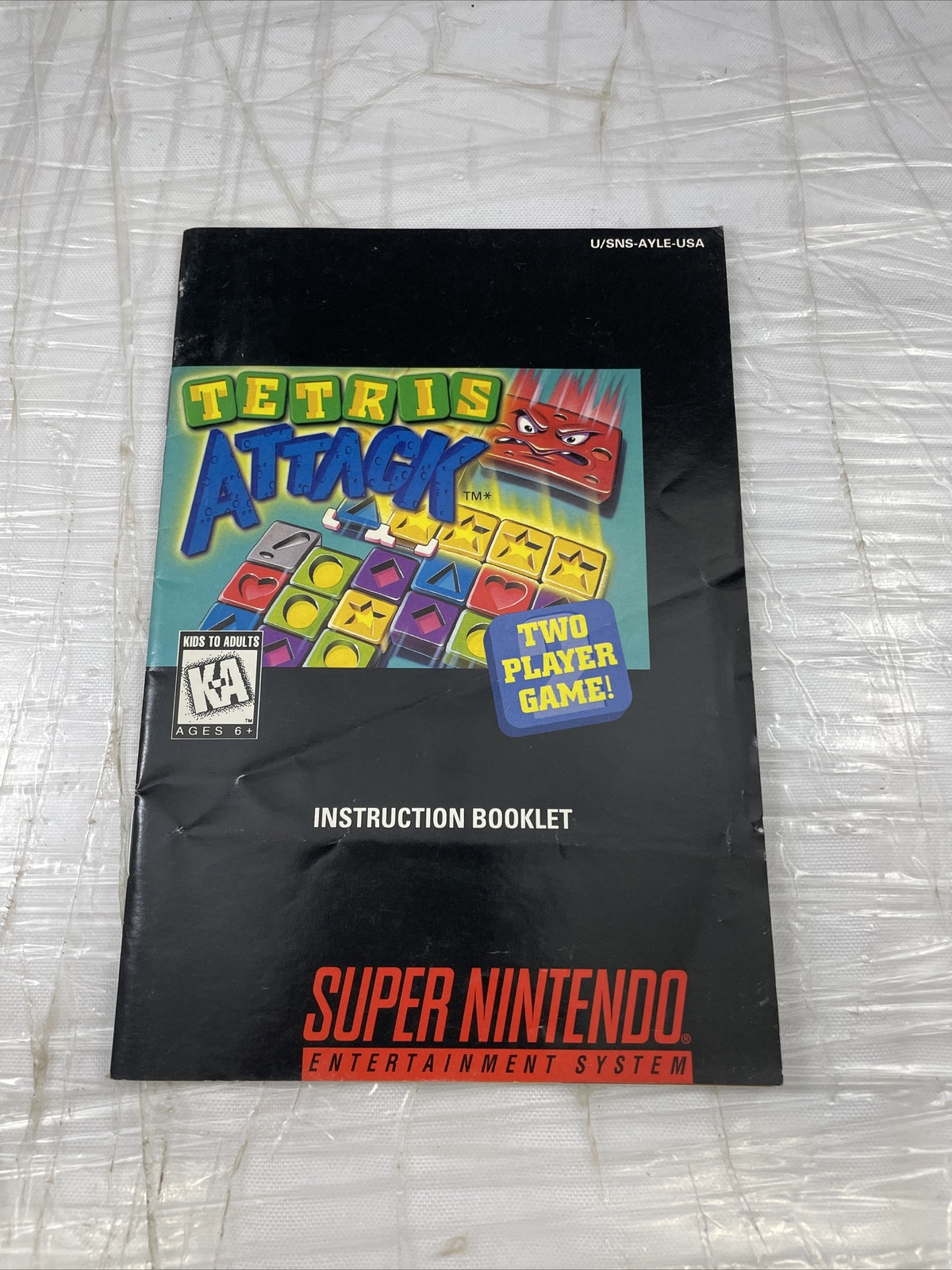 Super Nintendo SNES Manual Only Tetris Attack