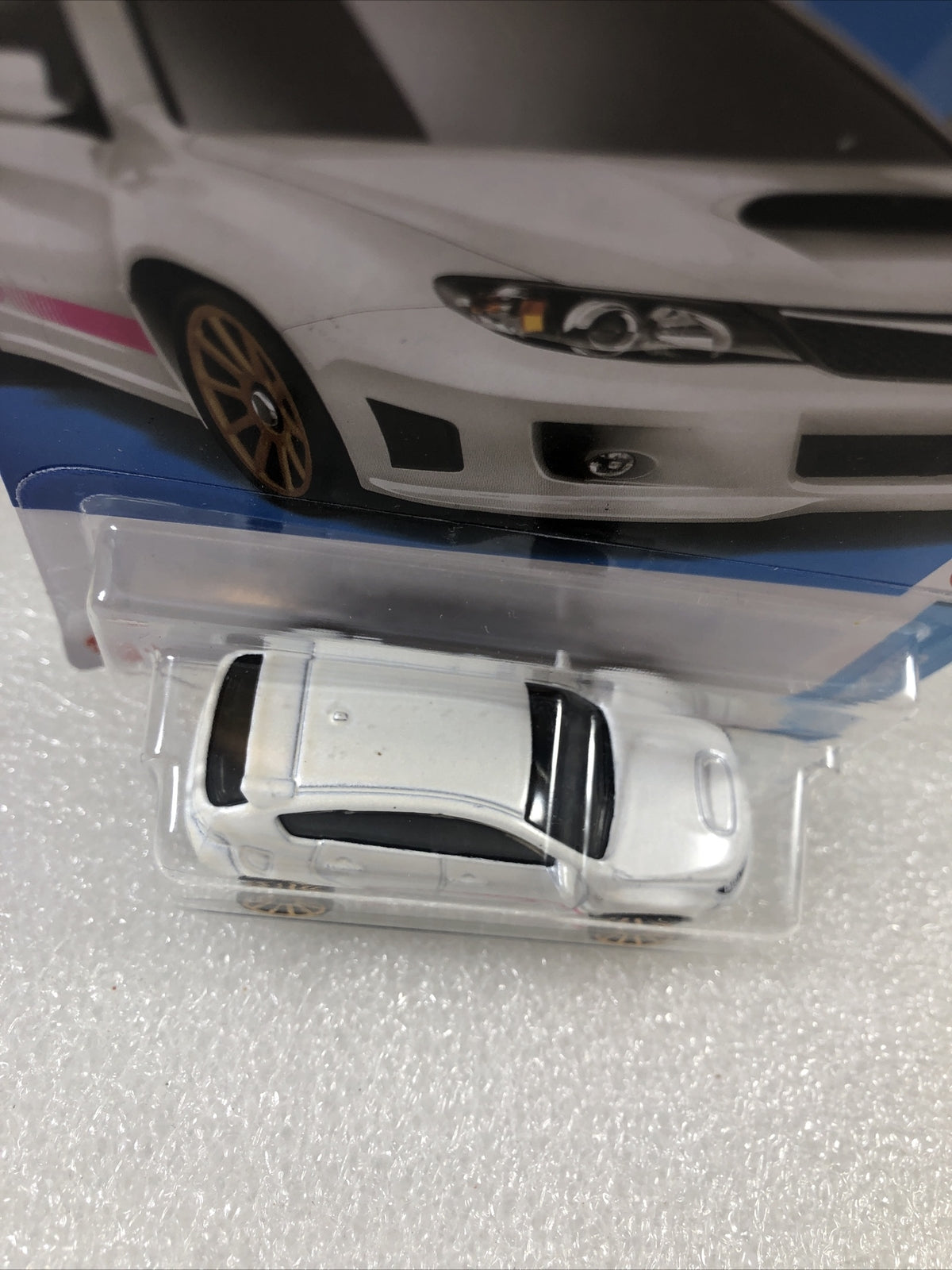 Hot Wheels Subaru WRX STI 2023 HKK62 HW J-Imports White Pink Stripe