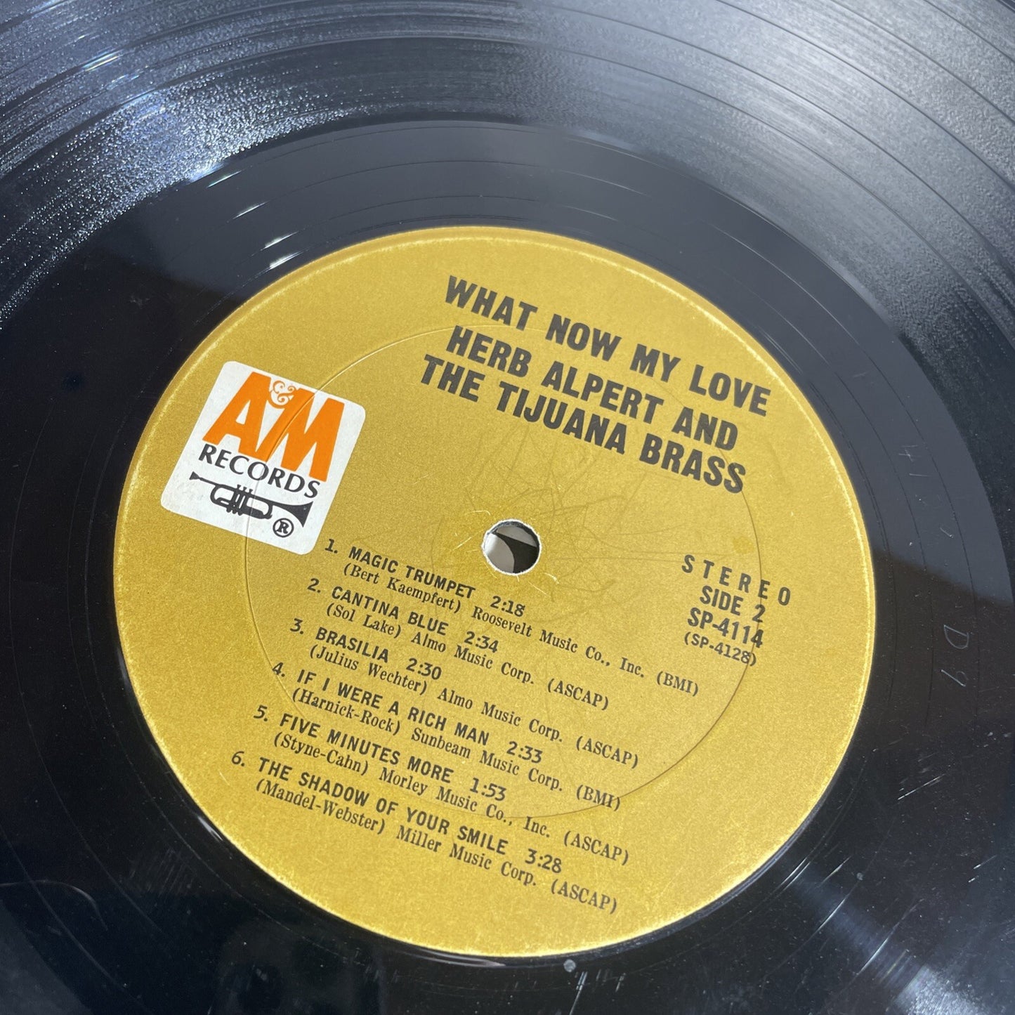 1966 Herb Alpert & The Tijuana Brass Vinyl What Now My Love LP-114 Vinyl Record