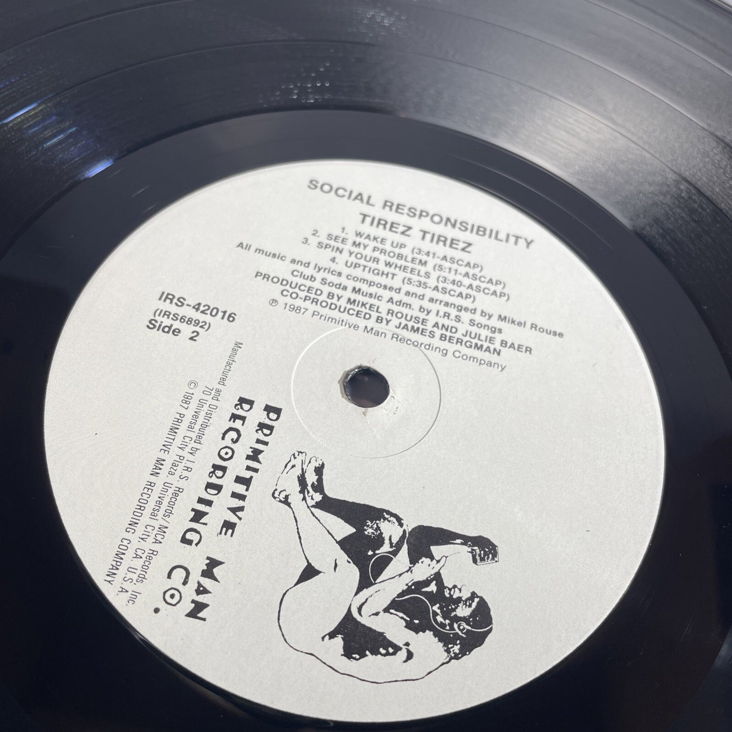 (Promo) Tirez Tirez – Social Responsibility LP 1987 Primitive Man – IRS 42016 VG