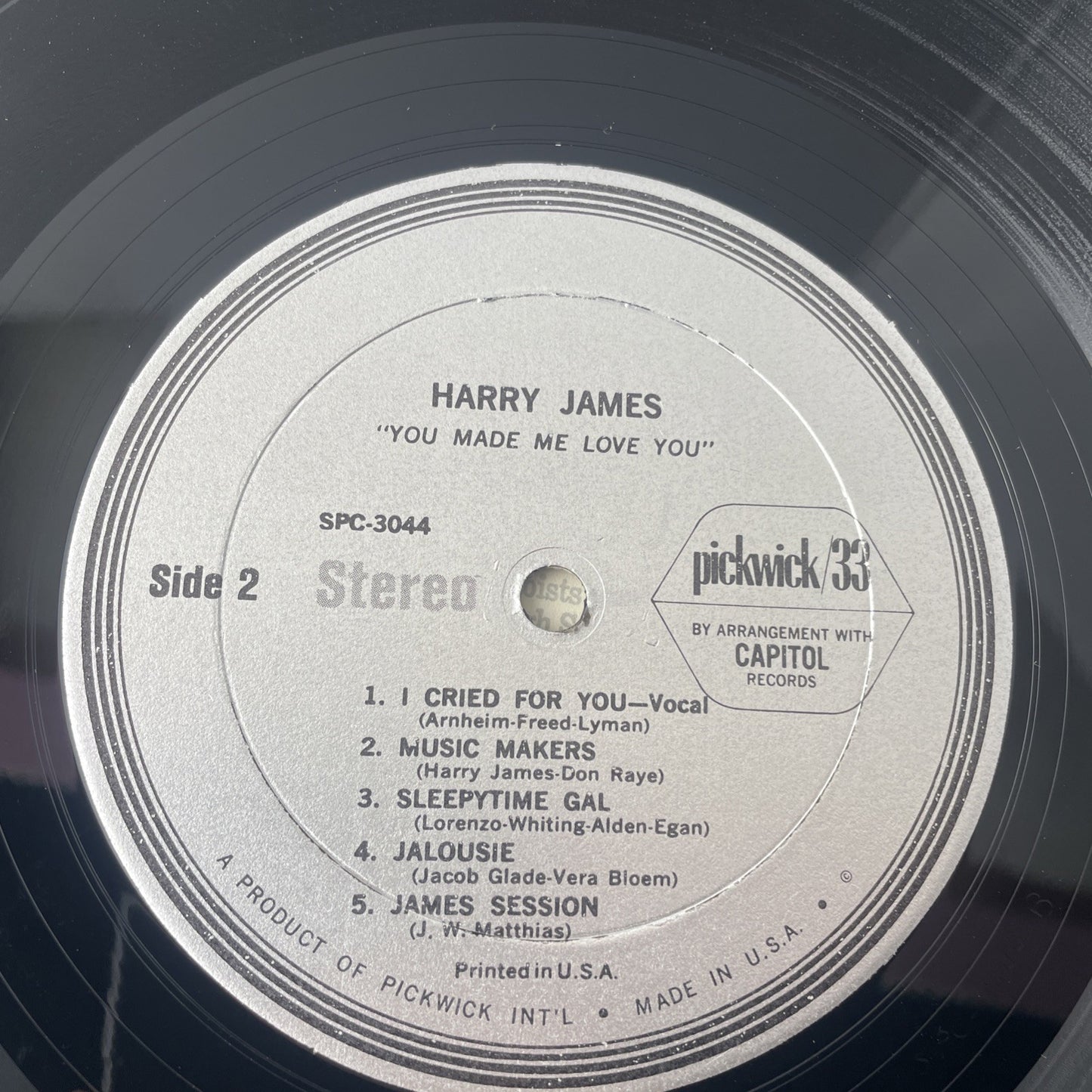 HARRY JAMES YOU MADE ME LOVE YOU (VG+) SPC-3044 LP VINYL RECORD