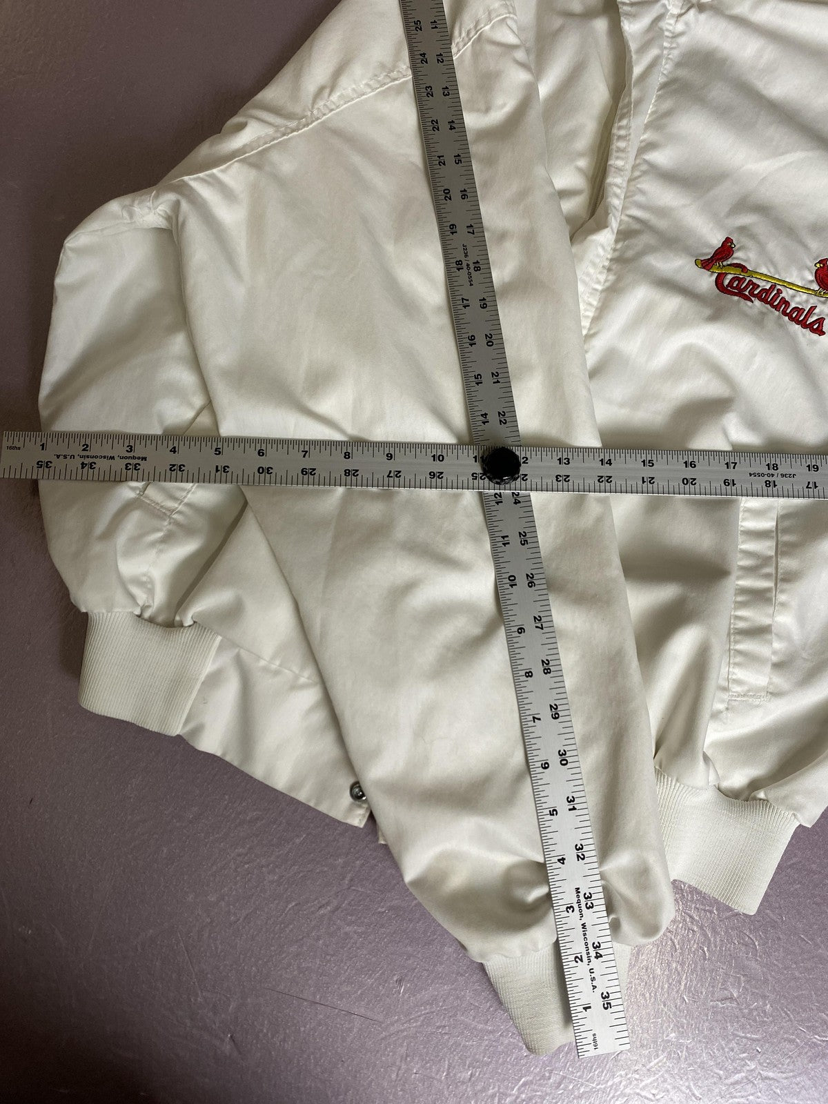 Vintage St. Louis Cardinals Jacket Mens XL White MLB Baseball Swingster USA 90s
