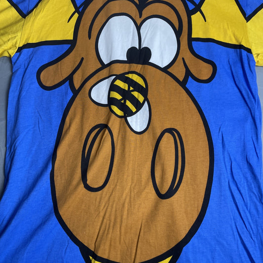 Vintage Y2k Rocky And Bullwinkle Aop Universal Studios Vibrant Large T Shirt