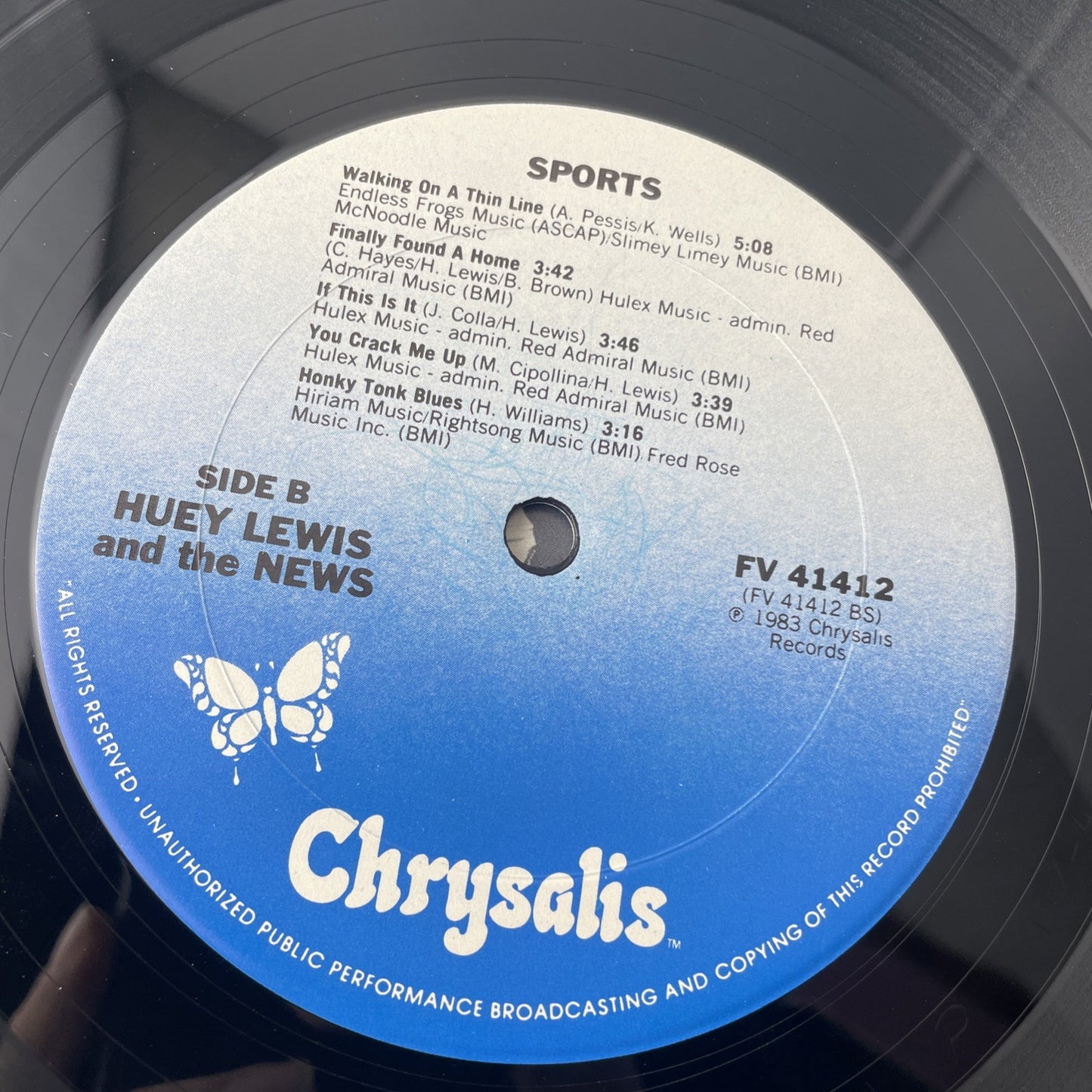 Huey Lewis and The News - Sports - 1983 Chrysalis Rock 12" Vinyl LP Record - VG+