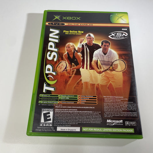 Tested NCAA Football/ Top Spin Tennis 2005 Original Xbox Game Complete