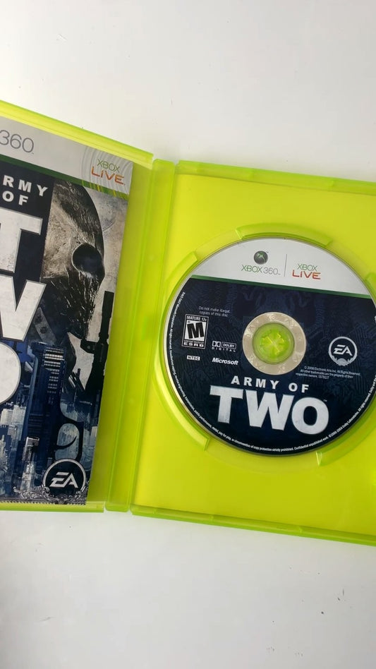 Army of Two Xbox 360 Video Game Multiplayer Co-op Shooter CIB TESTED