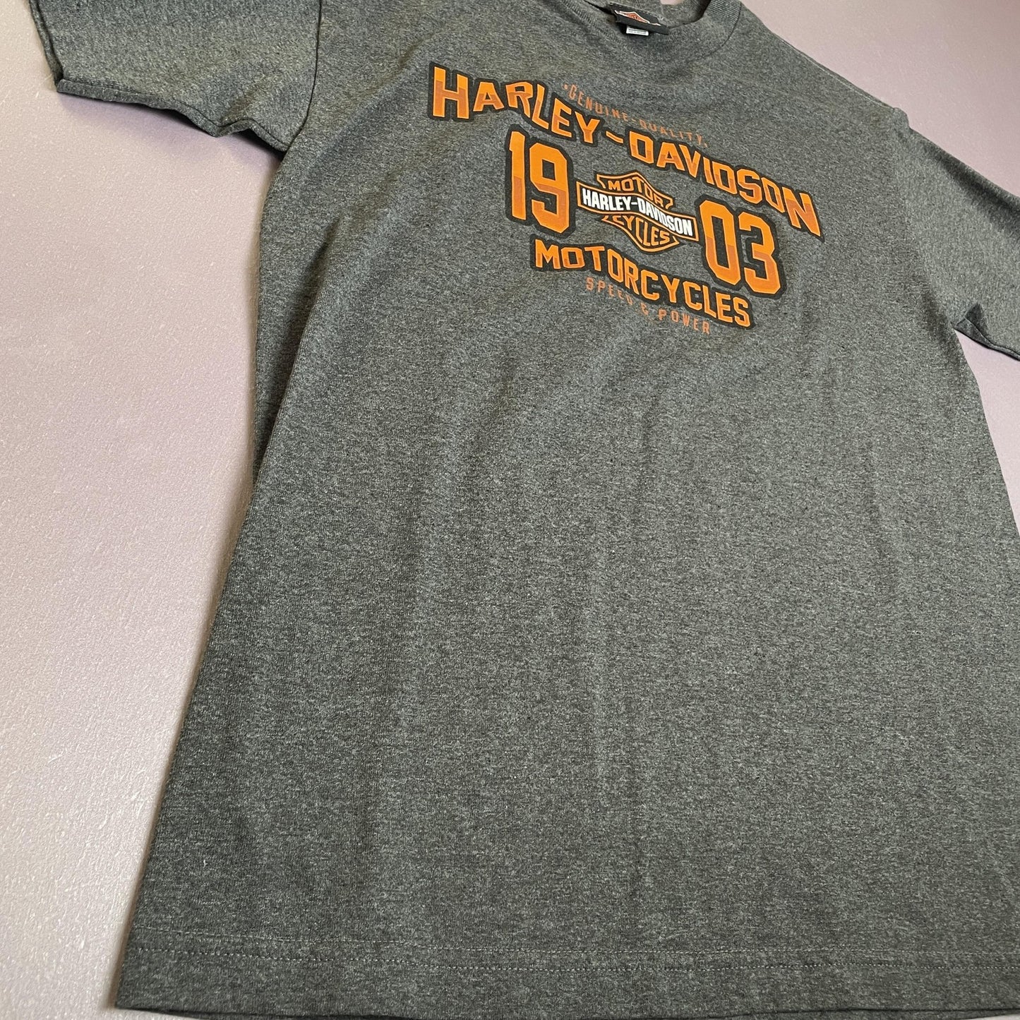 Harley-Davidson Shirt Mens Medium Gray Red River Wichita Falls Motorcycle Tee