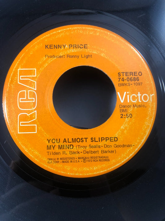 Country 45 Kenny Price - Destination Anywhere / You Almost Slipped My G+