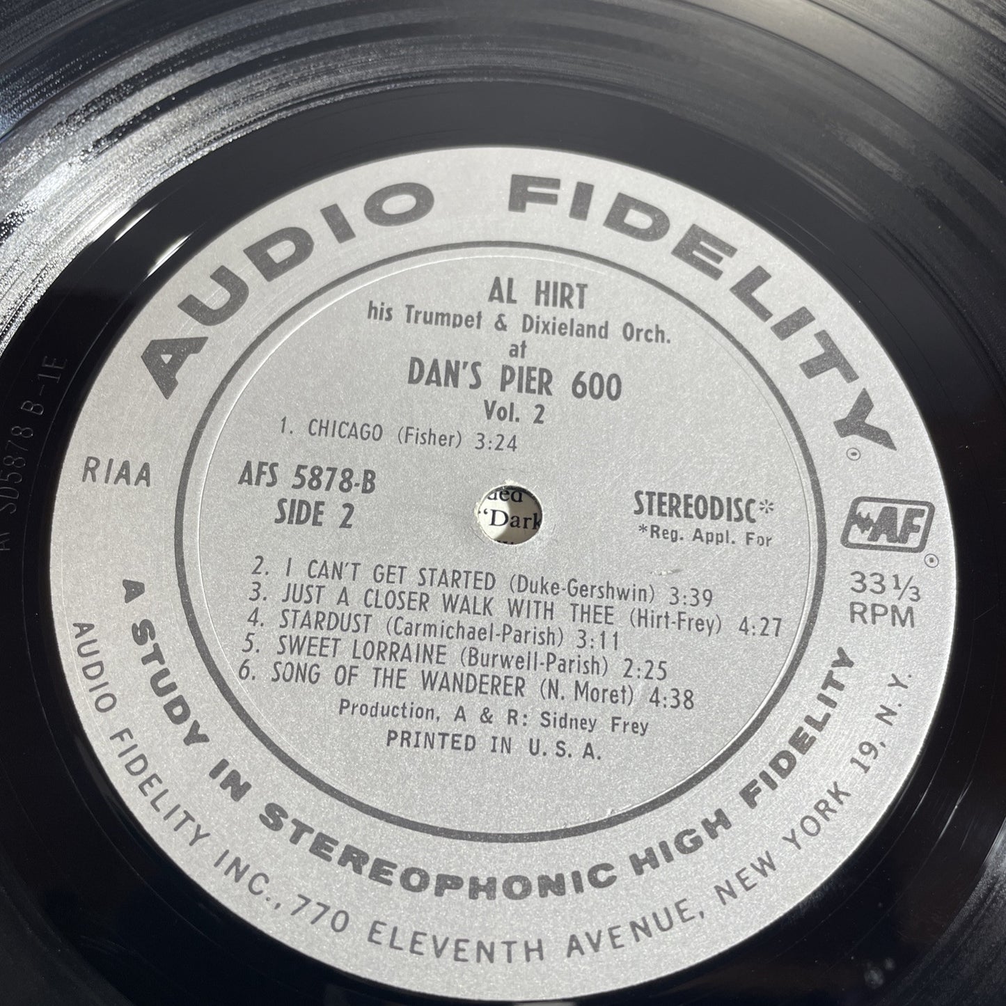 AL HIRT SWINGIN' DIXIE AT DAN'S PIER 600 IN NEW ORLEANS VOL. 2 12" 33 RPM EX