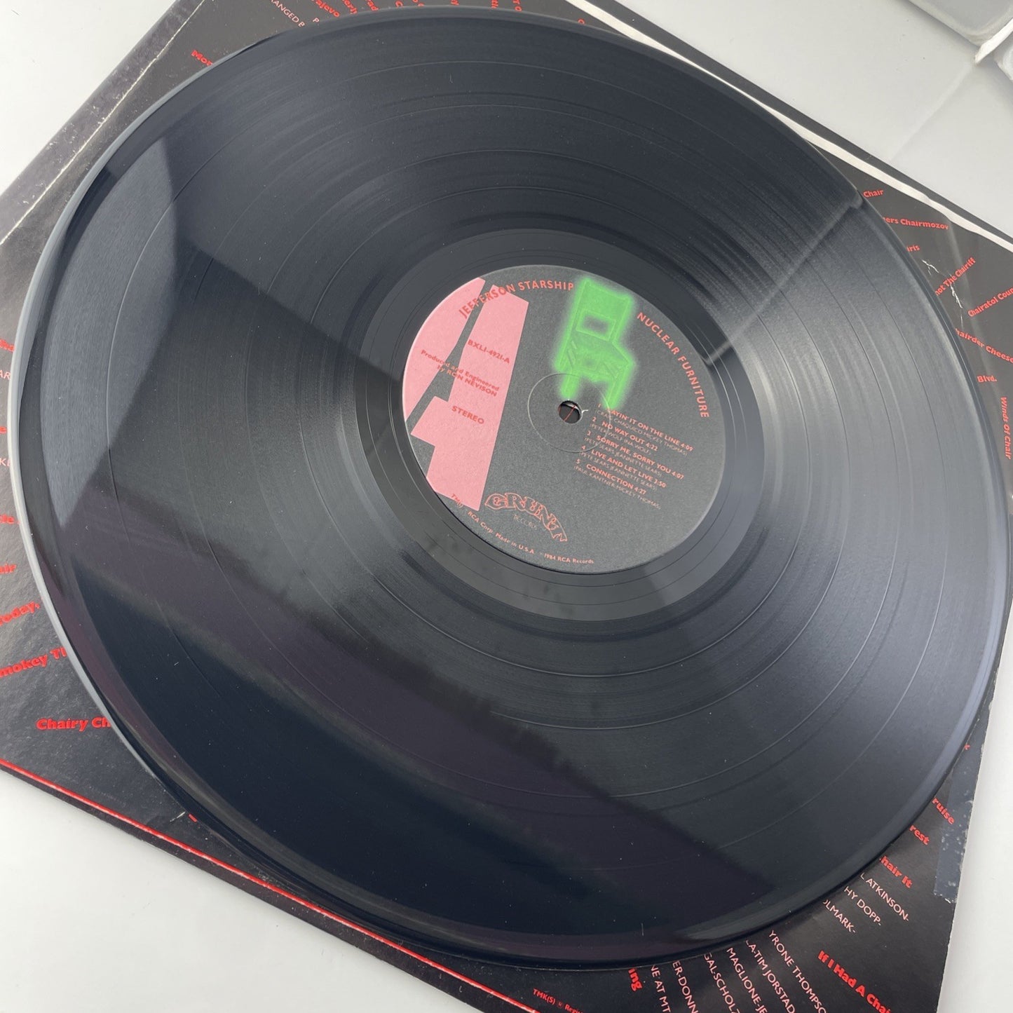 Jefferson Starship – Nuclear Furniture - 1984 Grunt BXL1-4921 Rock Vinyl LP VG
