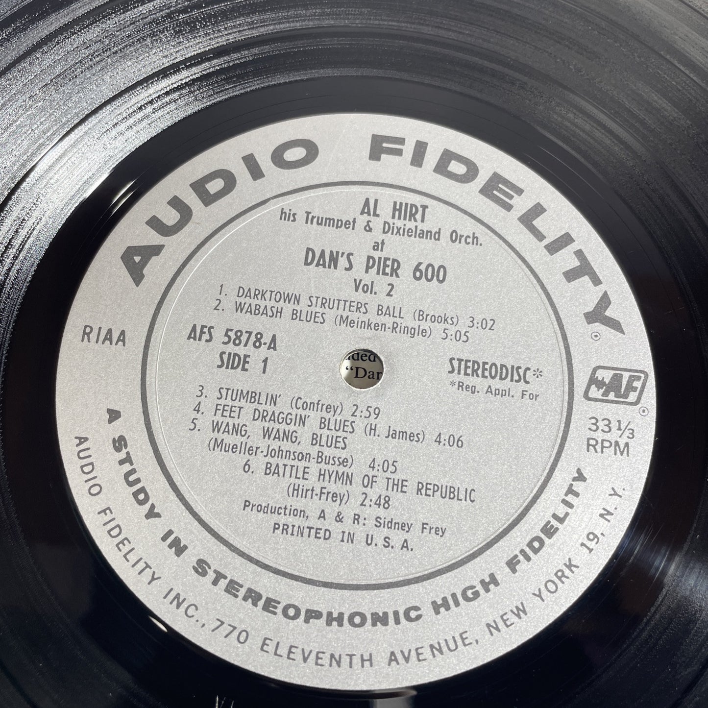 AL HIRT SWINGIN' DIXIE AT DAN'S PIER 600 IN NEW ORLEANS VOL. 2 12" 33 RPM EX